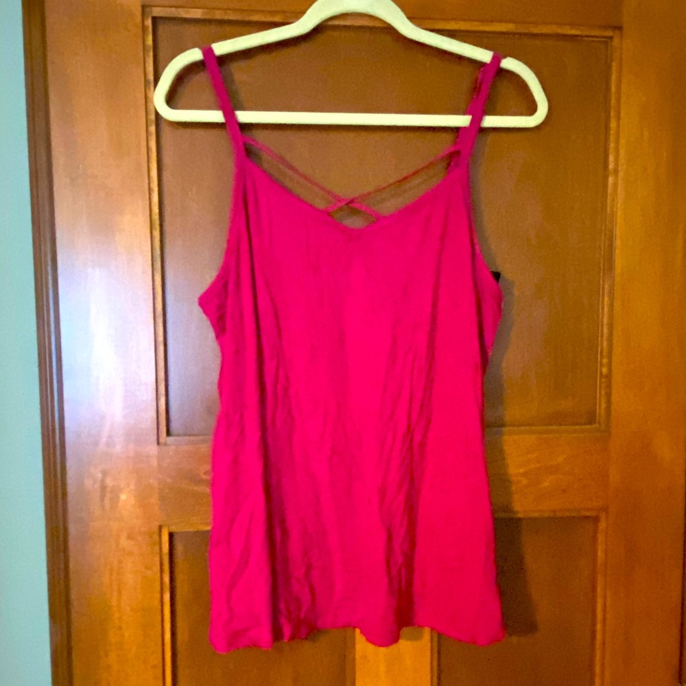 Hot Pink Strappy Tank Top